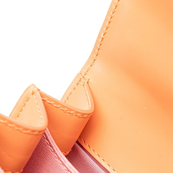 Pre-owned Bvlgari Calfskin Serpenti Forever Top Handle Orange