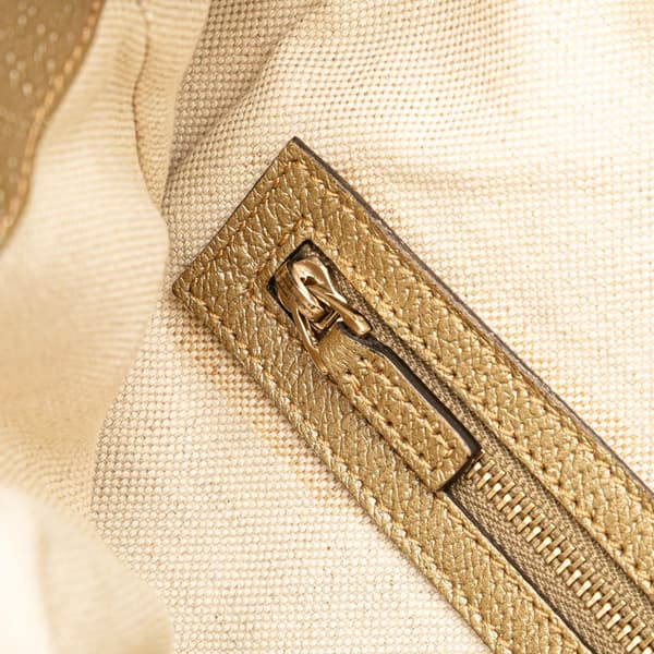 Pre-owned Gucci GG Canvas Bree Satchel Brown