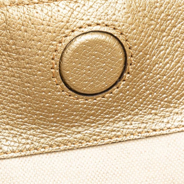 Pre-owned Gucci GG Canvas Bree Satchel Brown