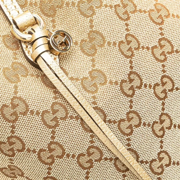 Pre-owned Gucci GG Canvas Bree Satchel Brown
