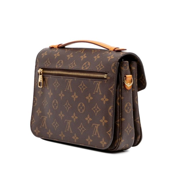 Pre-owned Louis Vuitton Monogram Pochette Metis Brown