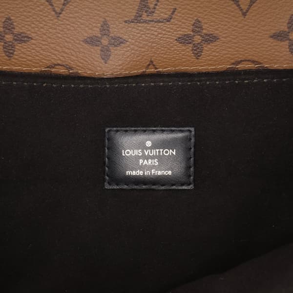 Pre-owned Louis Vuitton Monogram Reverse Pochette Metis Brown
