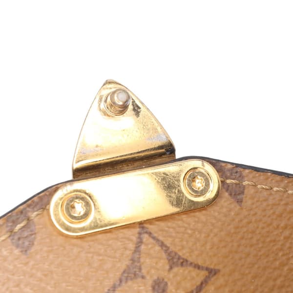 Pre-owned Louis Vuitton Monogram Reverse Pochette Metis Brown