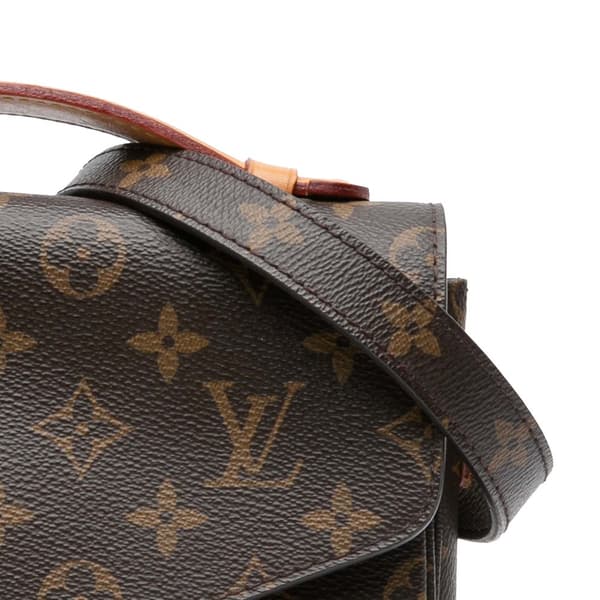 Pre-owned Louis Vuitton Monogram Pochette Metis Brown