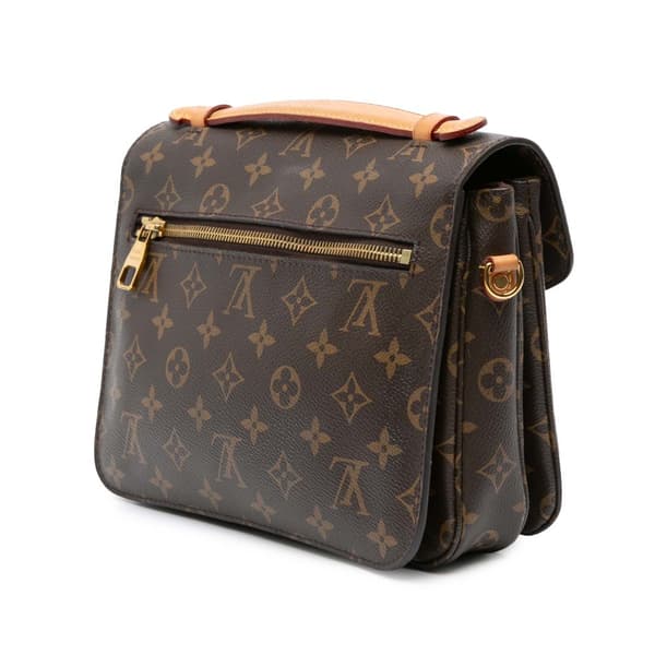 Pre-owned Louis Vuitton Monogram Pochette Metis Brown