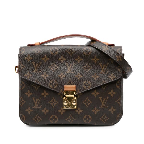 Pre-owned Louis Vuitton Monogram Pochette Metis Brown