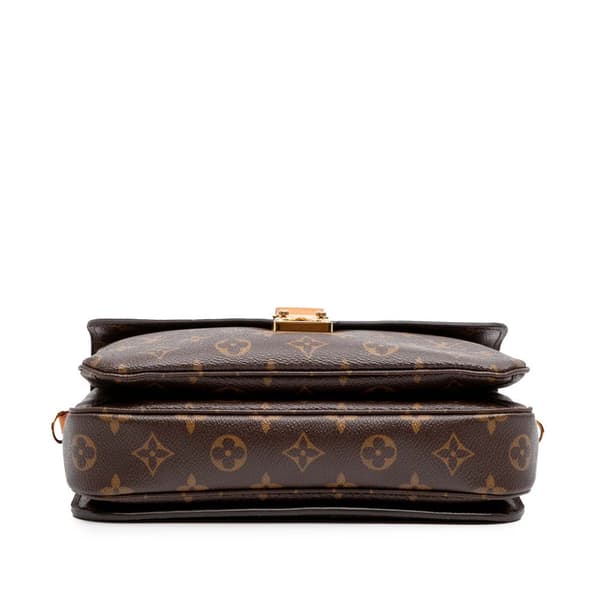 Pre-owned Louis Vuitton Monogram Pochette Metis Brown