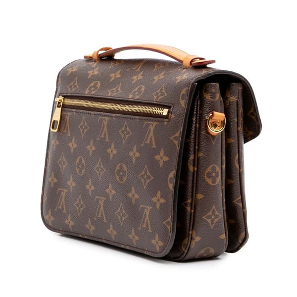 Pre-owned Louis Vuitton Monogram Pochette Metis Brown