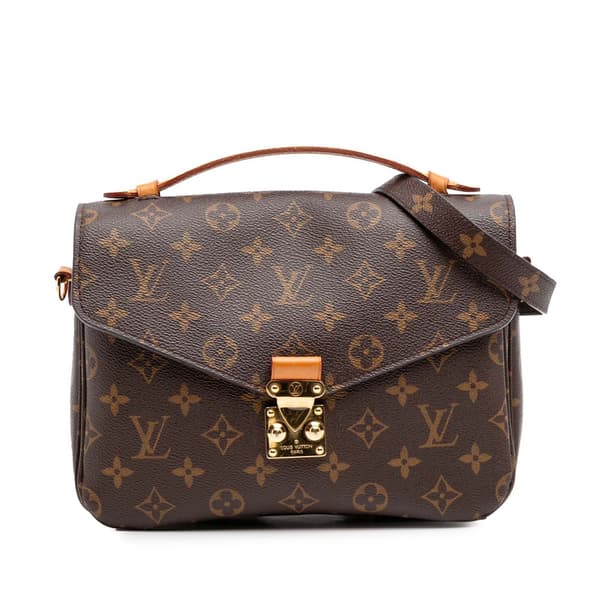 Pre-owned Louis Vuitton Monogram Pochette Metis Brown
