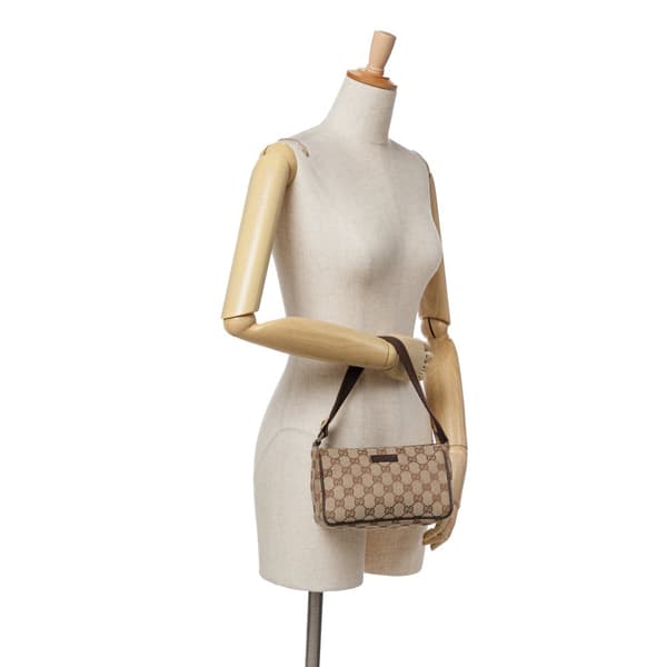 Pre-owned Gucci GG Canvas Handbag Brown