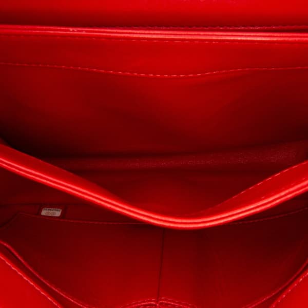 Pre-owned Chanel Small Chevron Lambskin Trendy CC Flap Red