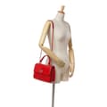 Miniatyrbillede 9 af 10: Pre-owned Chanel Small Chevron Lambskin Trendy CC Flap Red