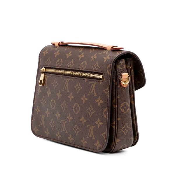 Pre-owned Louis Vuitton Monogram Pochette Metis Brown