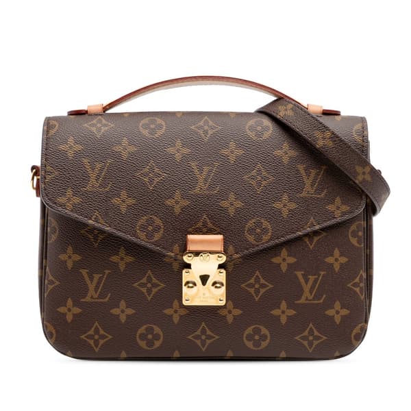 Pre-owned Louis Vuitton Monogram Pochette Metis Brown