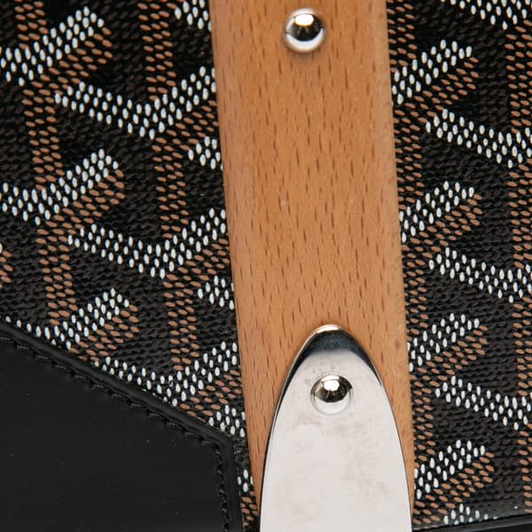 Pre-owned Goyard Goyardine Saigon Structured MM Black