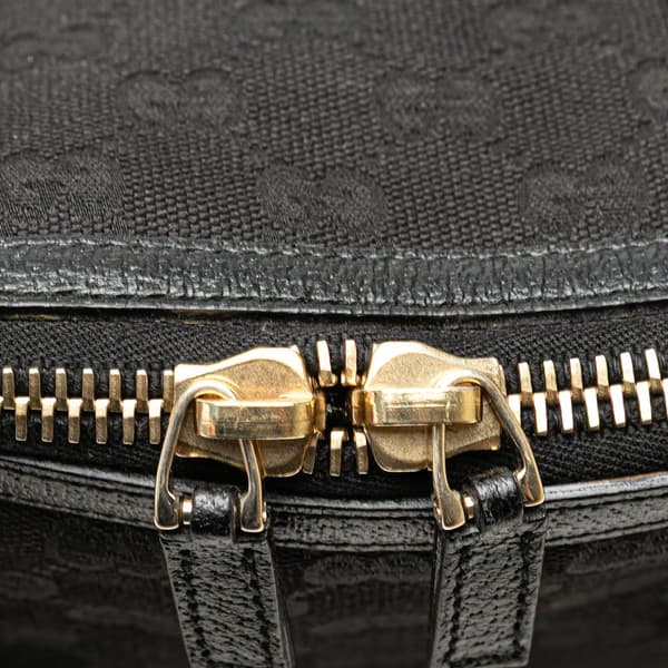 Pre-owned Gucci GG Canvas Dome Nailhead Handbag Black