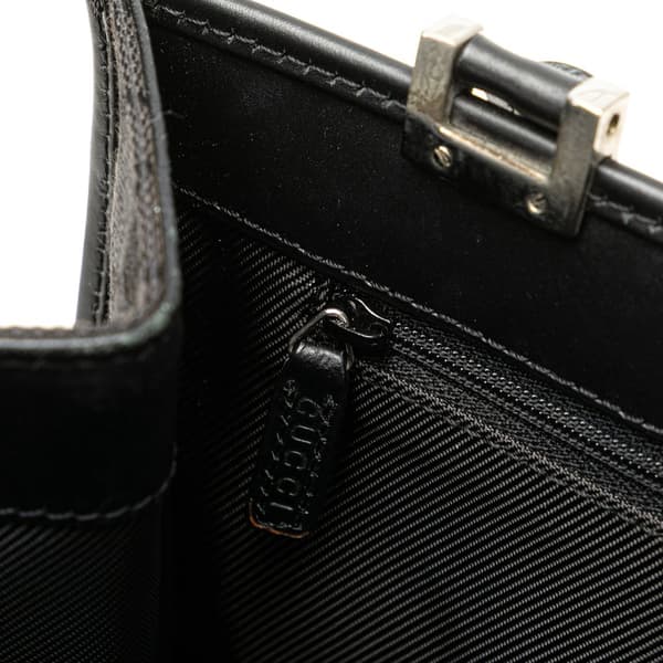 Pre-owned Gucci GG Canvas Jackie Handbag Black
