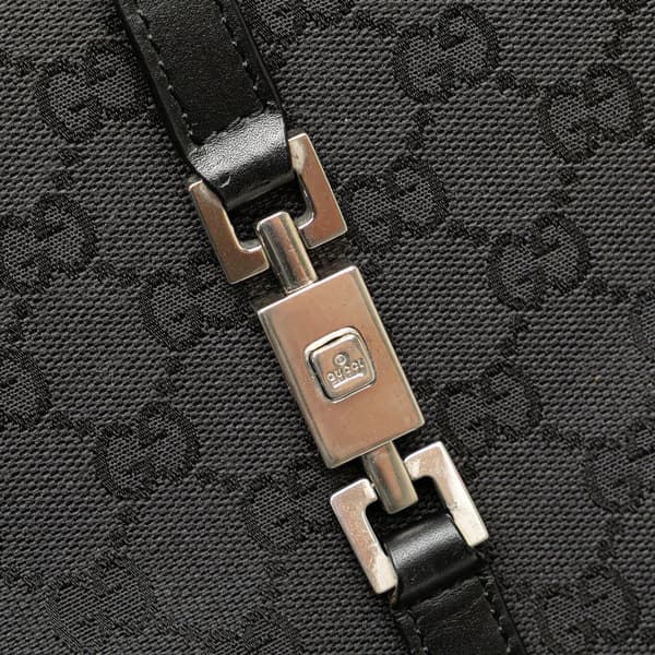 Pre-owned Gucci GG Canvas Jackie Handbag Black