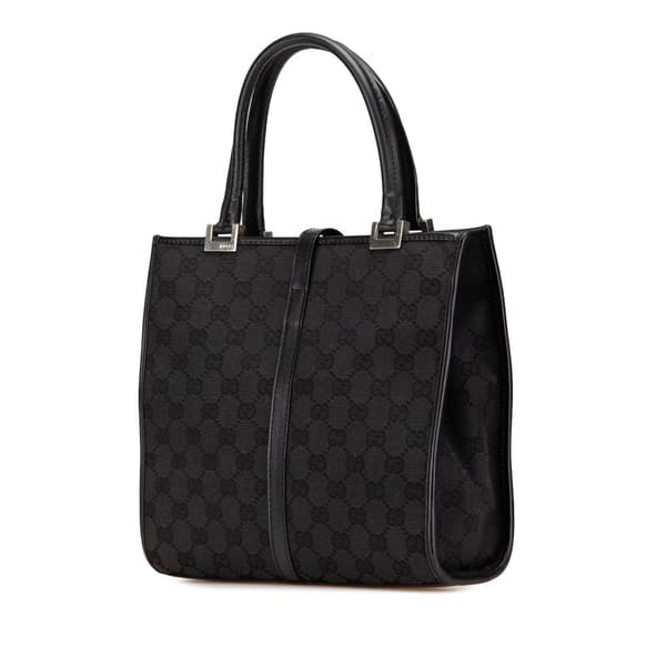 Pre-owned Gucci GG Canvas Jackie Handbag Black