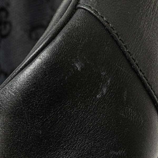 Pre-owned Gucci GG Canvas Bamboo Web Satchel Black