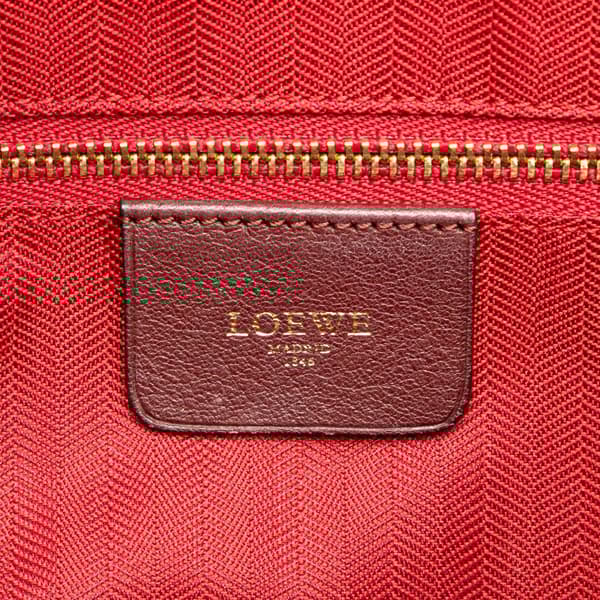 Pre-owned LOEWE Leather Fusta 31 Red