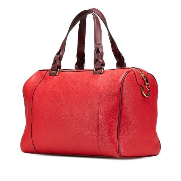Pre-owned LOEWE Leather Fusta 31 Red