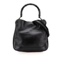 Miniatyrbillede 1 af 10: Pre-owned Gucci Leather Bamboo Satchel Black