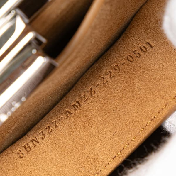 Pre-owned Fendi Small Suede Selleria Peekaboo ISeeU Satchel Brown