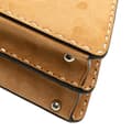 Pikkukuva 10 / 10: Pre-owned Fendi Small Suede Selleria Peekaboo ISeeU Satchel Brown