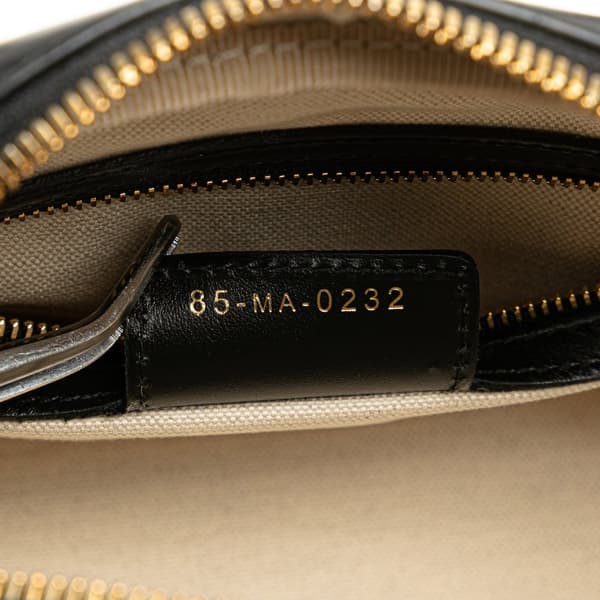 Pre-owned Dior Small Leather Dior Vibe Zip Bowling Bag Black