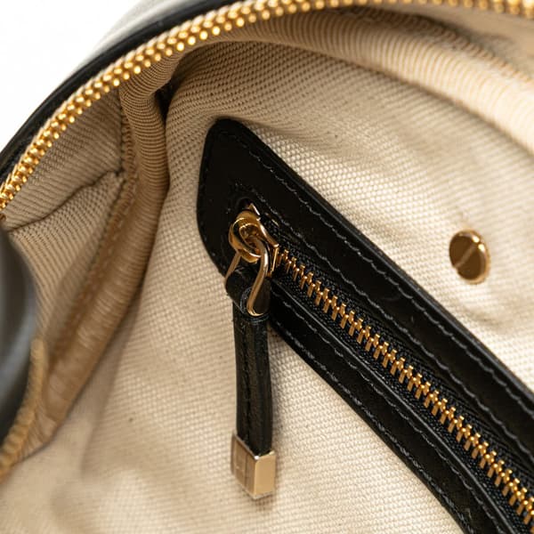 Pre-owned Dior Small Leather Dior Vibe Zip Bowling Bag Black