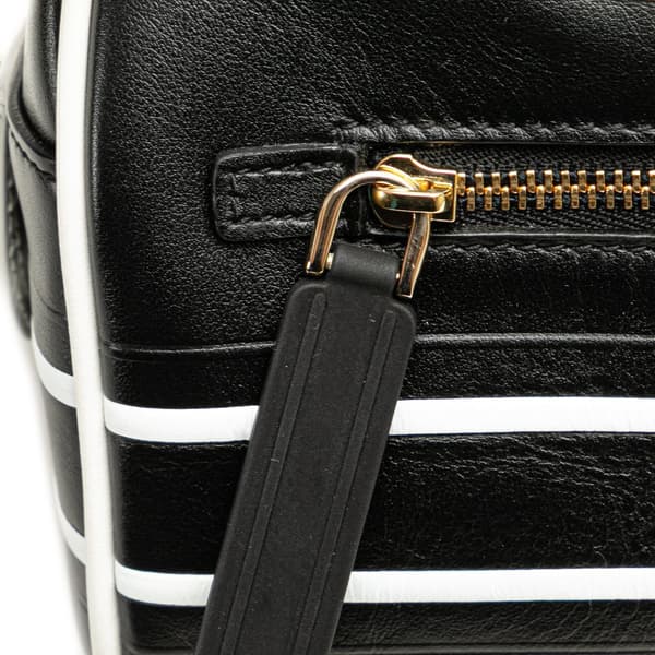 Pre-owned Dior Small Leather Dior Vibe Zip Bowling Bag Black