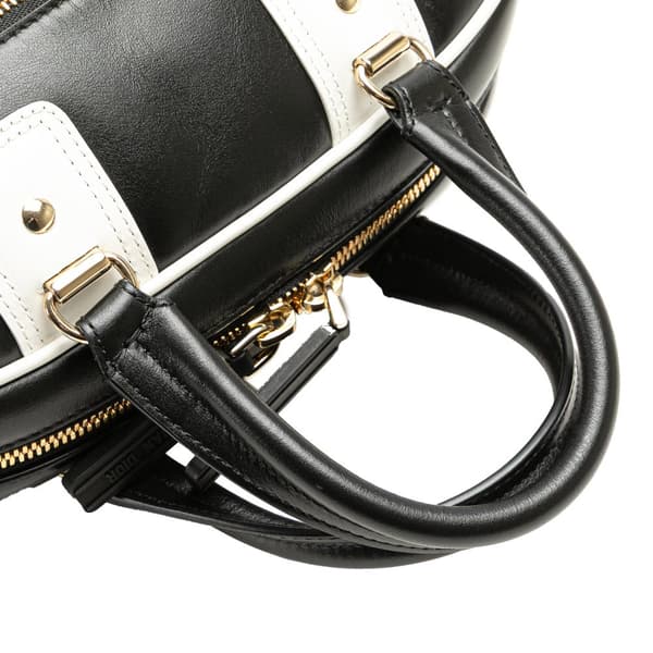 Pre-owned Dior Small Leather Dior Vibe Zip Bowling Bag Black