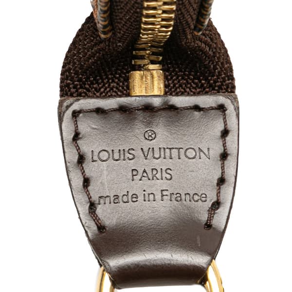Pre-owned Louis Vuitton Damier Ebene Trunks and Bags Mini Pochette Accessoires Brown