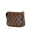 Miniatyrbilde 2 av 10: Pre-owned Louis Vuitton Damier Ebene Trunks and Bags Mini Pochette Accessoires Brown