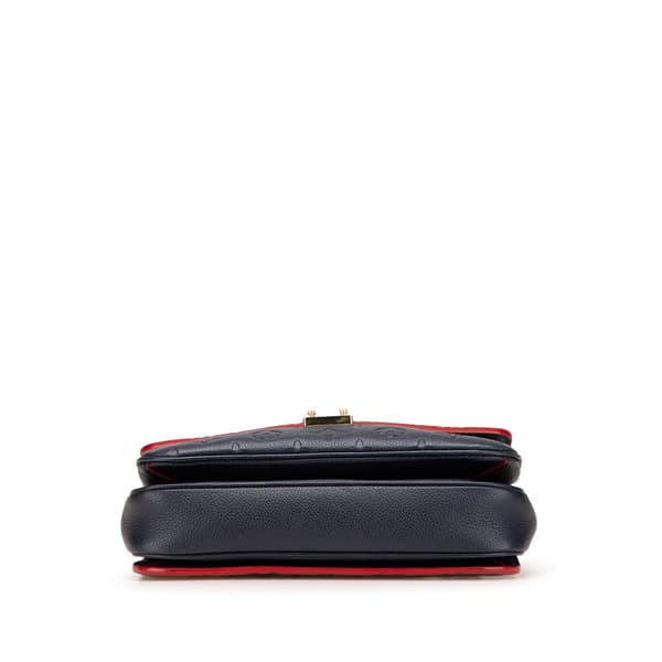 Pre-owned Louis Vuitton Monogram Empreinte Pochette Metis Blue