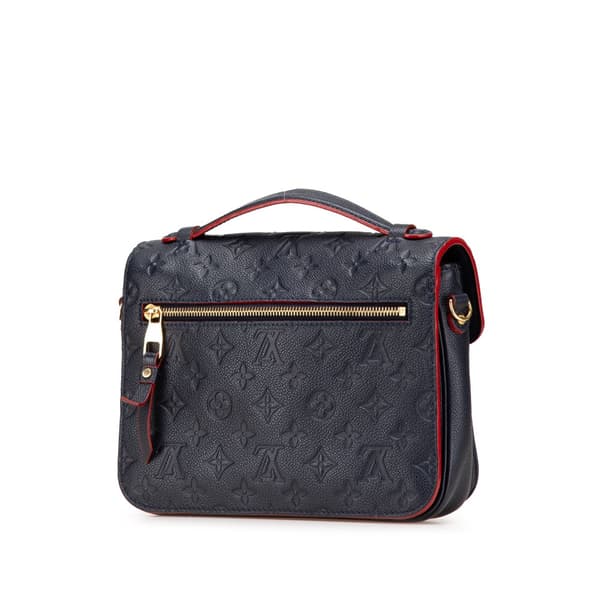Pre-owned Louis Vuitton Monogram Empreinte Pochette Metis Blue