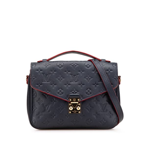 Pre-owned Louis Vuitton Monogram Empreinte Pochette Metis Blue
