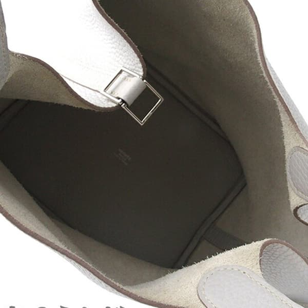 Pre-owned Hermès Clemence Picotin Lock 22 Gray