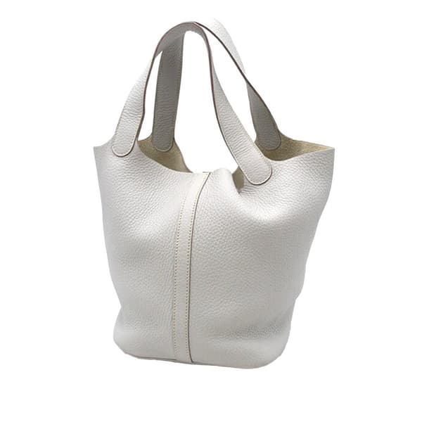 Pre-owned Hermès Clemence Picotin Lock 22 Gray