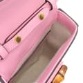 Miniatyrbillede 3 af 6: Pre-owned Gucci Mini Calfskin Bamboo Top Handle Bag Pink