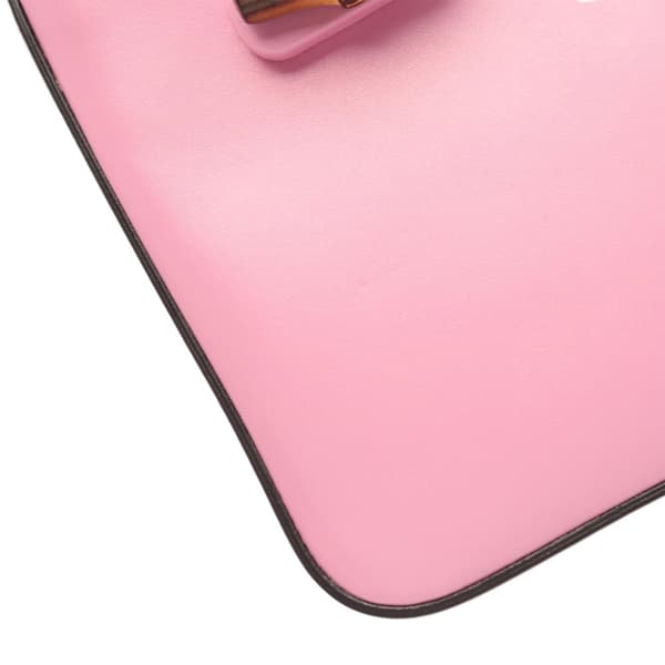 Pre-owned Gucci Mini Calfskin Bamboo Top Handle Bag Pink