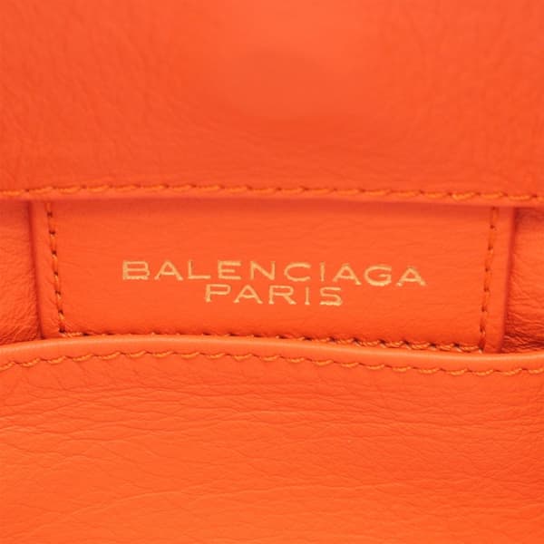 Pre-owned Balenciaga Mini Leather Papier A4 Satchel Orange