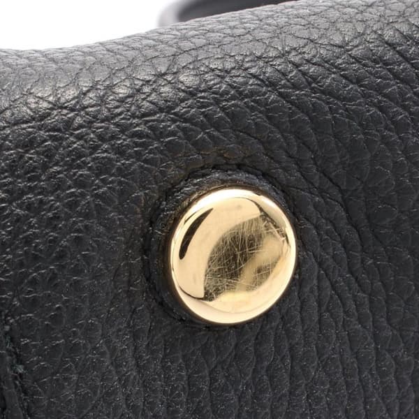 Pre-owned Gucci Large Leather Logo Convertible Satchel Black