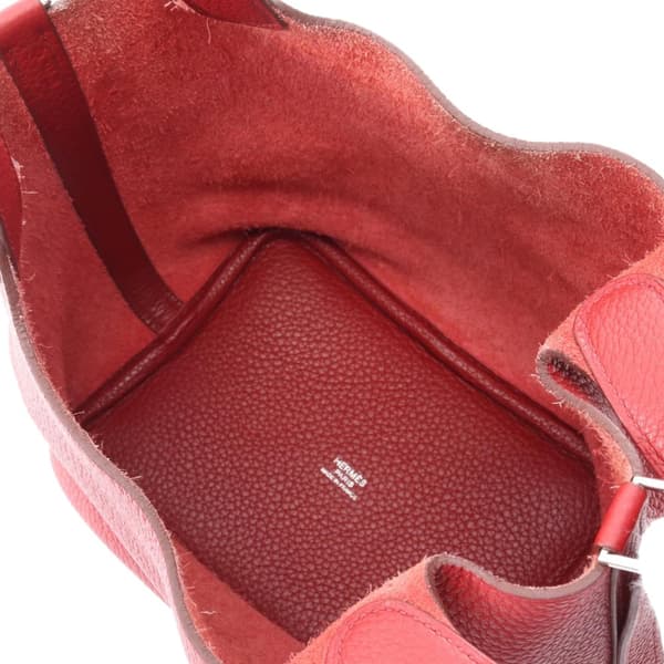 Pre-owned Hermès Clemence Picotin Lock 18 Red