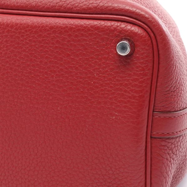 Pre-owned Hermès Clemence Picotin Lock 18 Red