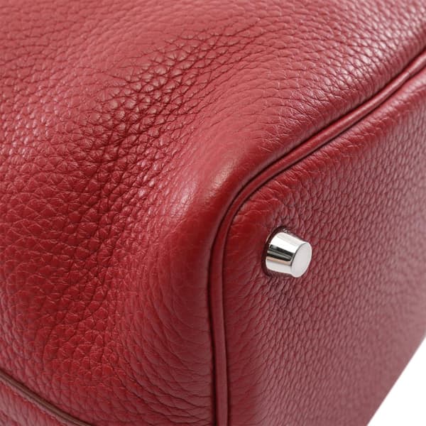 Pre-owned Hermès Clemence Picotin Lock 18 Red
