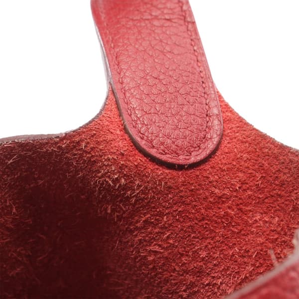 Pre-owned Hermès Clemence Picotin Lock 18 Red