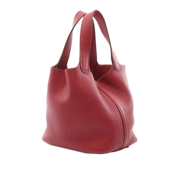 Pre-owned Hermès Clemence Picotin Lock 18 Red