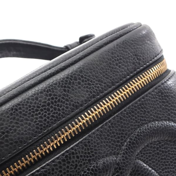 Pre-owned Chanel CC Caviar Vanity Case Black